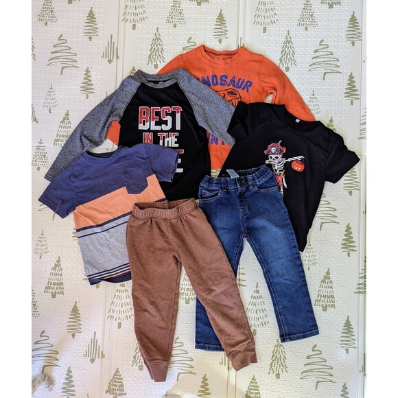 Cat & Jack Other - Boys Clothes Lot Size 4-5T 6pc Bundle Jeans Joggers Graphic Shirts Cat & Jack